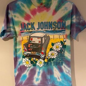 tie-dyed Jack Johnson tour shirt
